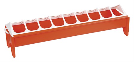 Fodertråg Plast Orange 50x12 cm för Unghöns